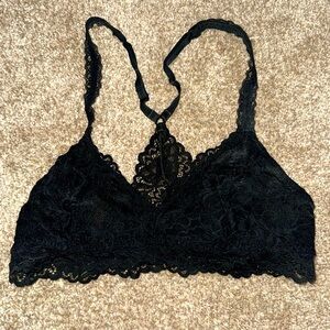 Xhilaration Perfect Bralette Black Lace Racer Back - M
